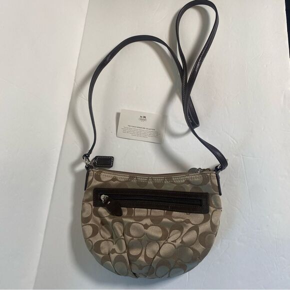 Coach Signature Jaquard Crossbody Purse - Picture 1 of 10